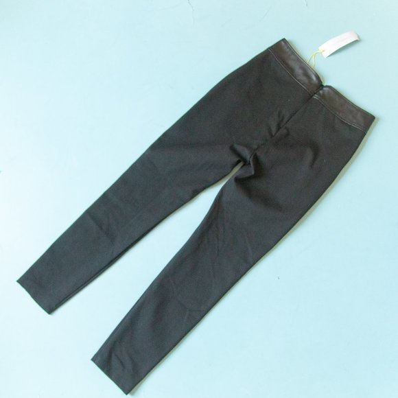 NEW BCBGeneration Black Faux Leather Trim Pull On High Rise Pants Size US 10 - Picture 10 of 10